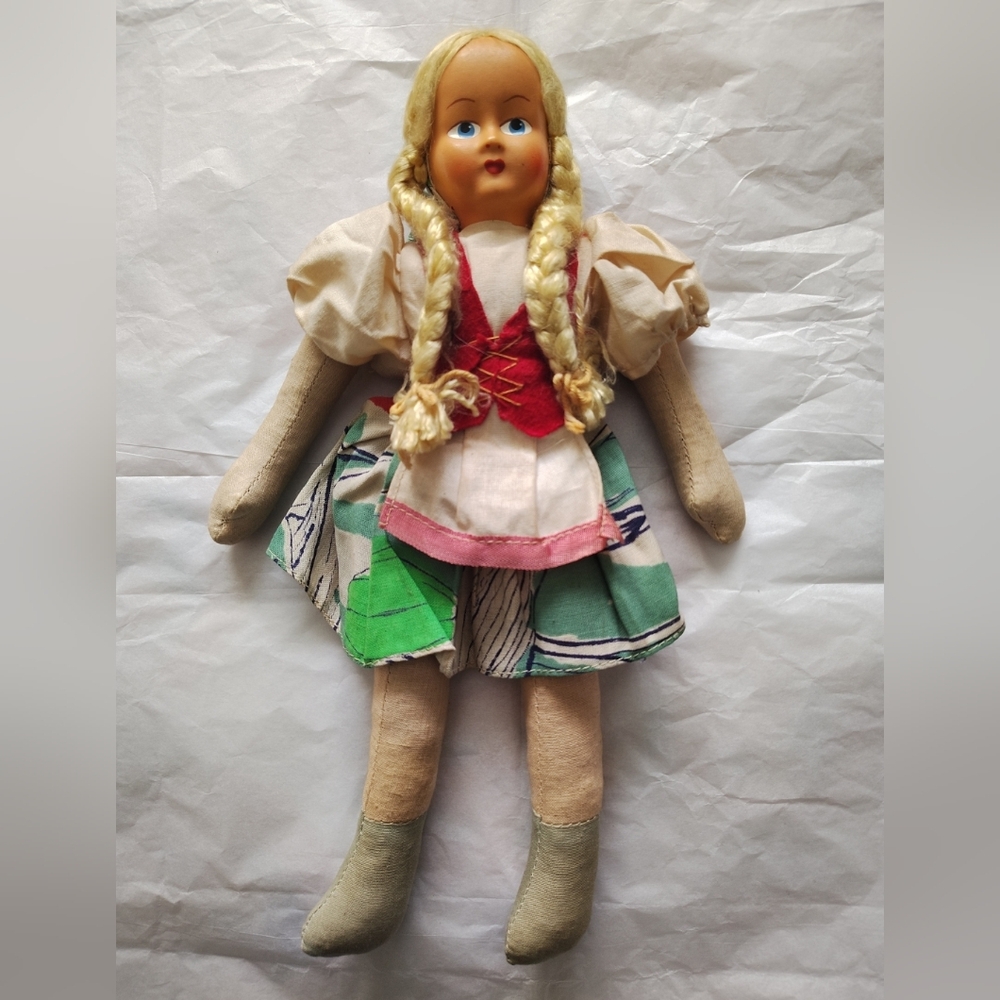 Vintage Polish Folk Art Doll Collectible Souvenir